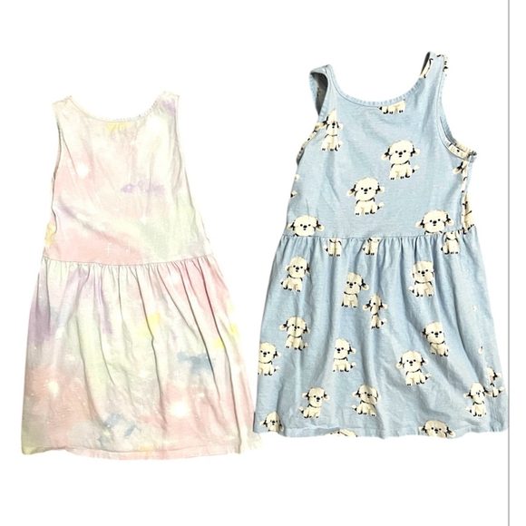 Girls H&M Dress Bundle, Girl’s Size 6X/7, Puppy & Galaxy Tie Dye Print - Picture 4 of 6